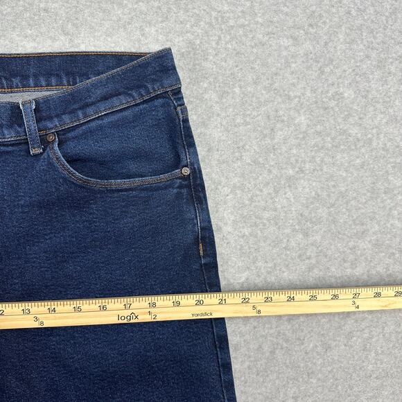 Mott & Bow Slim Grand Straight Jeans Men W36 L30 Dark Wash Stretch Denim Zip Fly - Picture 9 of 12